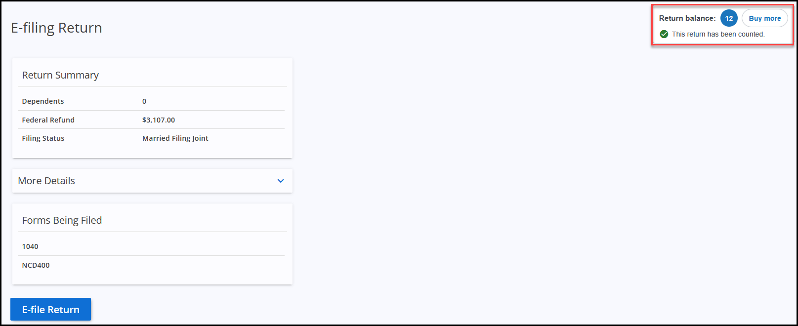 File - counted and deducted